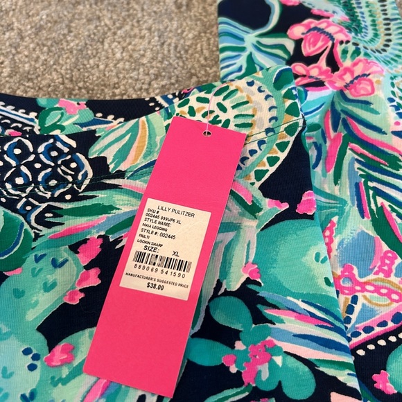 NWT Lily Pulitzer Looking Sharp Girls Leggings Size XL - Picture 2 of 4